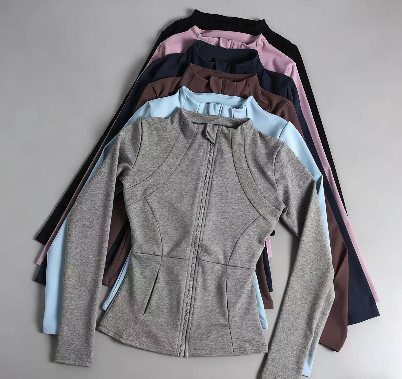 Running Wear Athletic Sports T-Shirts Tops Women Long Sleeve Shirt Sports Jacket Women Seamless Yoga Wear Golf Jacket