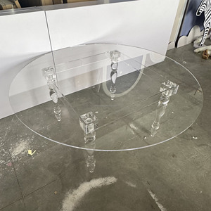 Feestartikelen Helder Acryl Rond Bruiloft Banket Rond Acryl Top Moderne Tafel Eettafel - Product Image 1