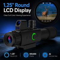 Lunette de vision nocturne infrarouge couleur SensvisionAI 940nm 3W IR 1200m LRF 1080P 60fps Zoom 4-32X pour la chasse en extérieur