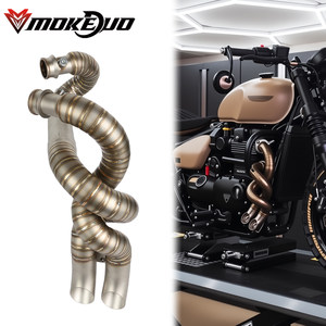 ท่อไอเสียแบบถักสแตนเลสสำหรับตก<span class=keywords><strong>แต่ง</strong></span>รถมอเตอร์ไซค์ <span class=keywords><strong>Triumph</strong></span> <span class=keywords><strong>Bobber</strong></span> Retro - Product Image 2