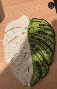 Autumn Leaf Handmade Beaded <b>Placemat</b> <b>Round</b> Decorative Table Mat for Fall Decor Dining Table and Seasonal Styling - Product Image 2