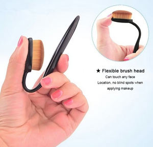 Pinceau unique pour le visage, fond de teint, crème BB, poils synthétiques véganes de qualité supérieure, sans cruauté, manche en plastique en forme de brosse à dents - Product Image 5