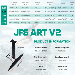กระดานโต้คลื่นไฮโดรฟอยล์ JFS ART V2 1099 รุ่น Unisex ขนาด 1220 ตารางเซนติเมตร ทำจากคาร์บอนไฟเบอร์และอะลูมิเนียม แข็งแรงมั่นคงสำหรับการเล่นเซิร์ฟในทะเล รับประกัน 1 ปี ART V2 109 - Product Image 4