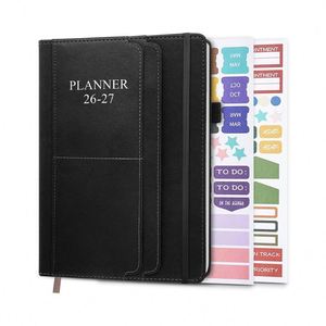 Agenda con espiral A5, impresión del alfabeto inglés, planificador de horarios 26-27, cubierta de cuero, diseño personalizado ecológico, cuaderno de mediado de año - Product Image 2