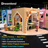 Aire de jeux intérieure commerciale Dreamland Playground : Bibliothèque personnalisée pour enfants, maison de jeu de rôle, équipement de jeu intérieur, librairie, espace de jeu d'imitation