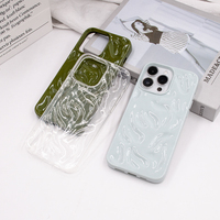 Coque de téléphone en TPU pour iPhone 6 Plus Xs Max 17 Pro Max Glossy Wave TPU Phone Case Cover