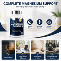 Compléments Vitaminiques pour Adultes Marque Blanche – Capsules de Magnésium Glycinate 10-en-1 1000mg Complexe pour le Soutien du Sommeil et la Réduction du Stress