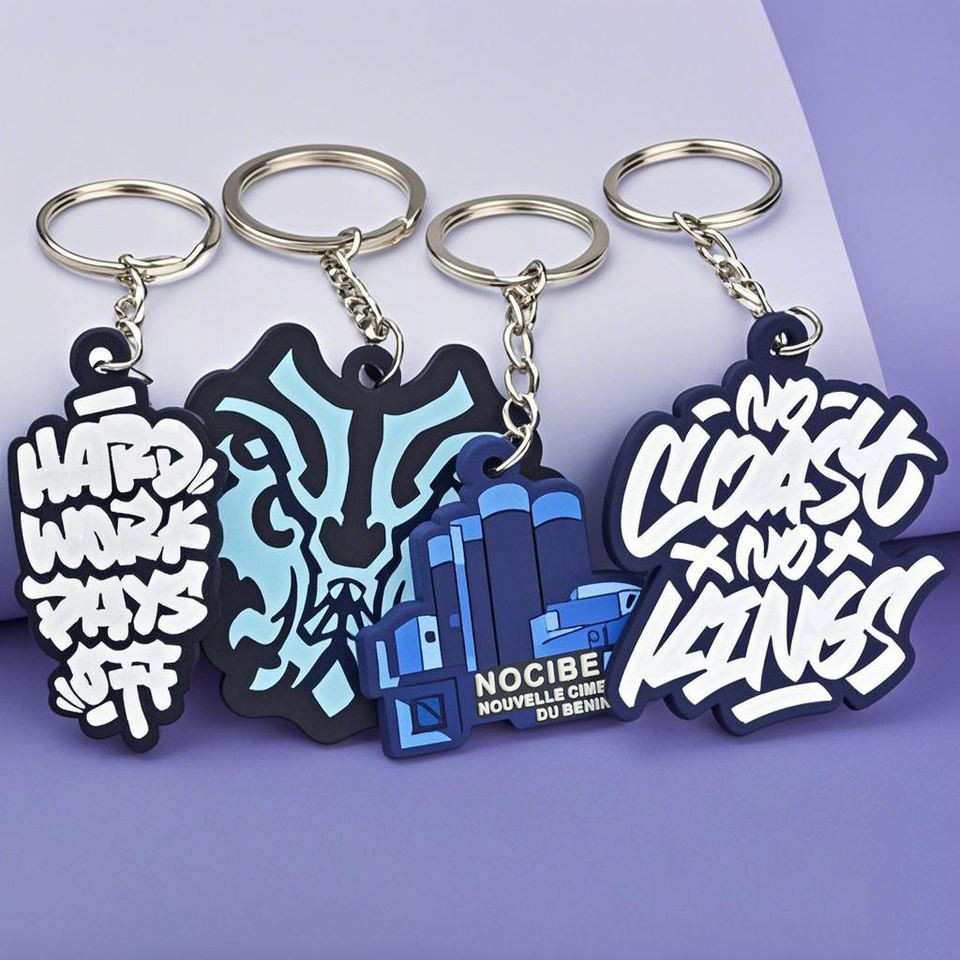 Personalized Custom PVC Car Kids Gift Silicone Keychain Rubber Key Rings Key Holders