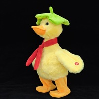Peluche de canard électrique en forme de feuille de lotus, parlante, marchant, chantant, musicale, mignonne, amusante, interactive, pour enfants, cadeau
