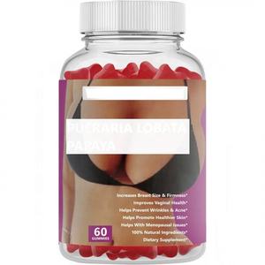 Permen Kecantikan Pembesar Payudara Bebas Gula Berbasis Pektin untuk Wanita Dewasa 60 Butir Ramah Vegetarian - Product Image 1