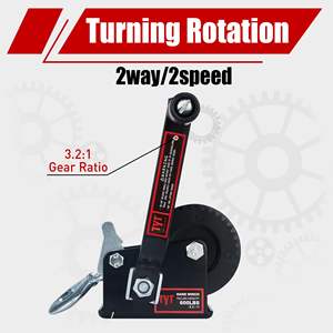 โรงงานผลิตโดยตรง รอกมือหมุน 600 ปอนด์ พร้อมสายเหล็ก 6 เมตร เฟืองเหล็กชุบแข็ง รอกมือหมุนสำหรับงานหนัก ระดับมืออาชีพ สำหรับเรือและรถพ่วง - Product Image 4