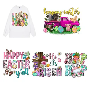 Easter DTF Heat Transfer Custom Brand Logo Photo Ready to Press Picture Ironing Thermal Sticker Iron-on Clothing DIY