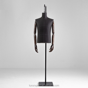 Traje de mujer Ajustable de color personalizado, maniquí colgante de hombre, maniquí colgante de medio cuerpo de lino negro para Boutique - Product Image 6