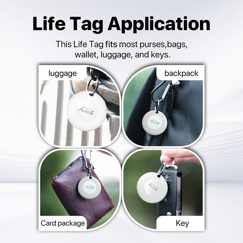 Reyke Android Tracker, Smart Tag compatibel met Google Find My (alleen Android), locator voor sleutels, bagage, koffer, portemonnee, 4 stuks