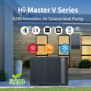 R290 công suất cao tiếng ồn thấp thương mại DC Inverter bơm nhiệt wifi không khí-nước bơm nhiệt cho khách sạn sử dụng dhw sưởi ấm & làm mát nhà - Product Image 5