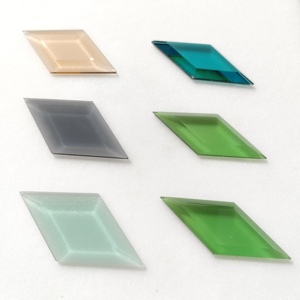 Pièces de vitrail décoratives d'art, verre biseauté pour puits de lumière, panneaux de fenêtre et porte d'entrée - Product Image 6
