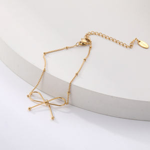 Bracelet de fête en acier inoxydable plaqué or tendance de haute qualité en gros - Product Image 1