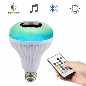 Bombillas Inteligentes <span class=keywords><strong>con</strong></span> Cambio de Color y Altavoz de <span class=keywords><strong>Música</strong></span>, Luz RGB, Funcionan <span class=keywords><strong>con</strong></span> Aplicación para Sala de Estar y Baño - Product Image 1