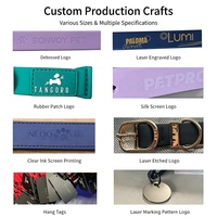 Ensemble de laisse pour chien en sangle enduite de PVC à noyau en nylon résistant à l'usure avec logo personnalisé assorti à la couleur Pantone