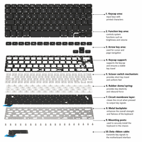 Clavier de remplacement US UK russe pour MacBook Pro A1286 15,4 pouces 2009-2012, clavier interne pour ordinateur portable Apple