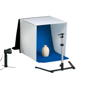 Nhà sản xuất bán buôn 50x50cm vuông nhiếp ảnh Ánh sáng lều <span class=keywords><strong>Kit</strong></span> với 4 nền vải Softbox Máy ảnh chụp phụ kiện - Product Image 1