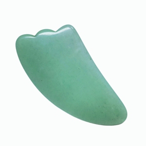 100 piedras de masaje naturales de jade, herramienta de terapia de masaje Guasha, aventurina verde, Guasha facial - Product Image 3