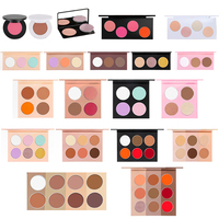 Palette de maquillage personnalisée sans logo, fard à joues minéral haute pigmentation, illuminateur lisse, poudre pressée waterproof, illuminateur