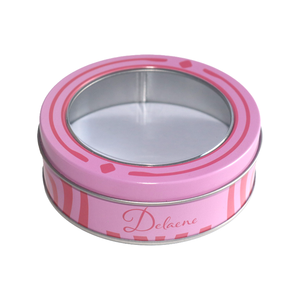 Пустая жестяная коробка, оптовая продажа, круглая металлическая прозрачная жестяная коробка, контейнер для печенья, печенья, закуски - Product Image 6