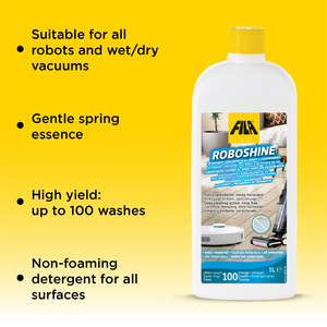 ROBOSHINE Robot mocio concentrato detergente basso pavimento schiumogeno detergente per tutte le superfici dure rimuove sporco e macchie - Product Image 2