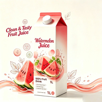 Kant-en-klare dranken, sappige, lichtzoete watermeloensap, fris verfrissend fruitdrankje voor catering en supermarkten