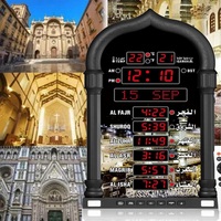 Horloge numérique Azan islamique personnalisée OEM d'usine, avec rappel de prière précis, pour la décoration intérieure, fournitures pour mosquées, LED intelligente de haute qualité