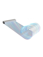 Écran d'affichage LED en film cristal auto-adhésif P6.25-6.25 1200mm*500mm, film transparent flexible pour écran LED