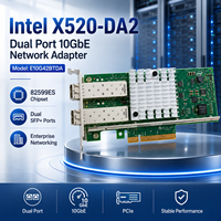 Adaptador de Red Ethernet Intel X520-DA2 E10G42BTDA de Doble Puerto y 10 Gb SFP+, Chip 82599ES, PCIe 2.0 X8, NIC para Servidor de 10G