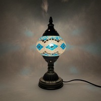 Lampe en verre mosaïque turque faite à la main pour un cadeau interactif parent-enfant, table de chevet, décoration de Noël