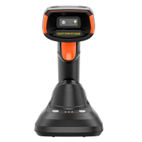 Lecteur de codes-barres sans fil portable puissant HENEX HC-4208SRC 2D QR OCR avec fonction de numérisation automatique USB et station de charge