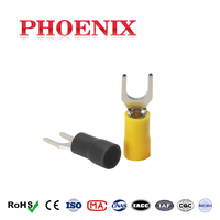 Cosses à fourche SV5.5 en cuivre étamé isolées PVC, embout de câble à sertir 22-10 AWG, certifiées CE RoHS