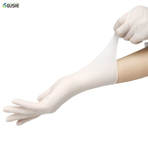 Gants jetables en latex de caoutchouc naturel Blue Guard 5g, poudrés, lisses, pour la manipulation des aliments, à usage unique, non stériles - Product Image 4