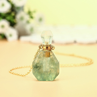 Collier diffuseur d'huiles essentielles en pierre, pendentif en acier inoxydable, parfum aromathérapie