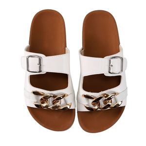 Sandales à chaîne pour <span class=keywords><strong>femme</strong></span>, mules décontractées, à boutons, à deux bretelles, pantoufles de bonne qualité, bon marché, mode 2022 - Product Image 6