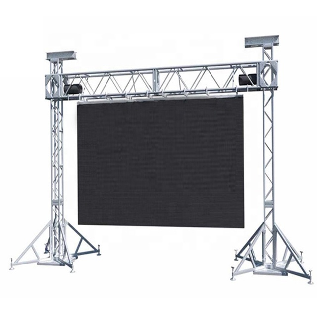 Outdoor Foldable Portable 12 Inch Aluminum Alloy Lighting Truss Stand System with LED Screen