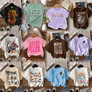 Gran oferta de verano, Jersey informal de manga corta de algodón para niñas, gran oferta, ropa de verano para niños, <span class=keywords><strong>camiseta</strong></span> para niñas - Product Image 2