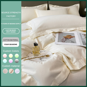 Chất lượng cao bedsheets sets cotton 100% Ai Cập bông khách sạn <span class=keywords><strong>bedding</strong></span> <span class=keywords><strong>Set</strong></span> bao gồm Duvet cover Sheet & gối Bộ - Product Image 2