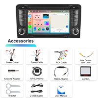 Hikity 6 + 128G 7 pouces pour Audi A3/S3/RS3 2003-2012 Android autoradio stéréo sans fil Carplay/Android Auto/32EQ DSP/GPS vente en gros
