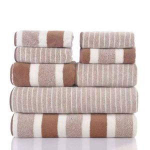 Juego de Baño de 8 Piezas con Logotipo Personalizado, de Fibra Ultrafina, Toalla Acolchada de Doble Cara de Felpa Coral, Suave y de Secado Rápido, para Adultos - Product Image 1