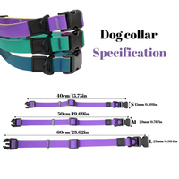 Collier pour animaux de compagnie en PVC imperméable à deux tons en nid d'abeille NOVIPET 360 °   Ensemble de promenade pour chien avec boucle rotative robuste, collier et laisse