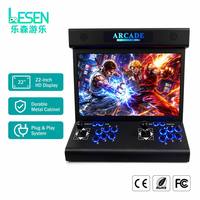 Borne d'arcade pliable 22 pouces pour 2 joueurs, double joystick, jeu de combat rétro 3D, pour usage domestique et commercial, personnalisable OEM