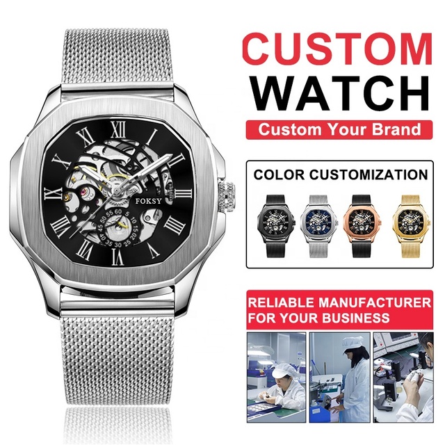 Stainless Steel High Quality Automatic Watch Men Mechanical Watch Waterproof From Foksy Watch