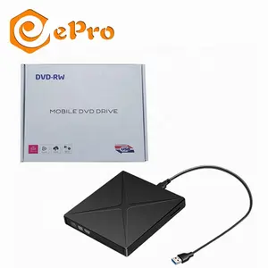 EDD20 USB 3.0 Eksternal DVD Tipe-C Drive-Gratis DVD ROM Pemain CD-RW Burner Writer Disk Reader DVD Player untuk Komputer Laptop