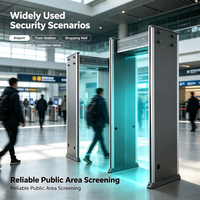 Portique de détection de sécurité à 18 zones avec système d'alarme intelligent pour la sécurité des aéroports, des écoles et des événements