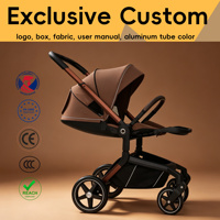 Poussette bébé haut de gamme 3 en 1 avec siège auto de sécurité EN1888 Kinderwagen Carrinho De Bebe